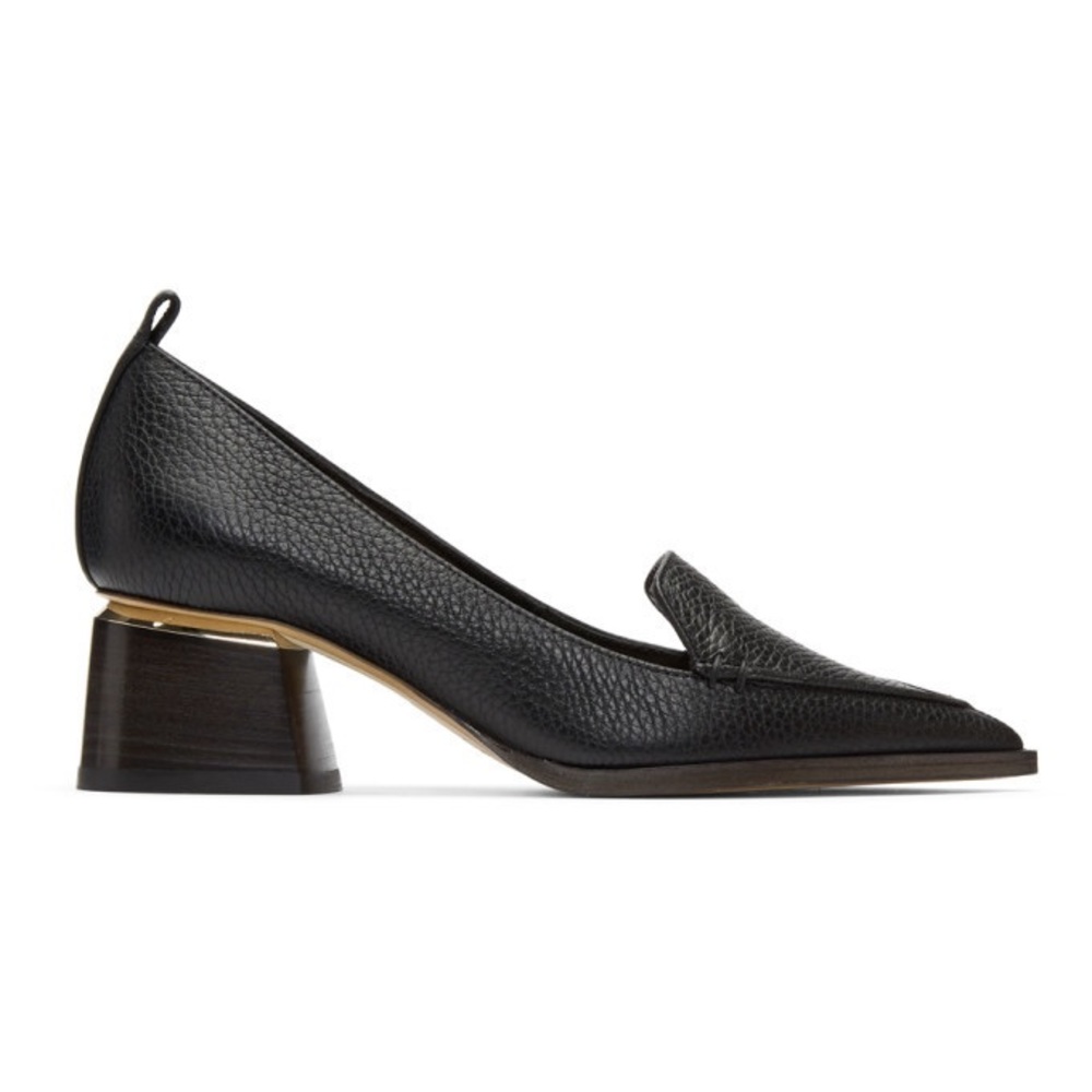 Nicholas Kirkwood Black leather Beya Block Heels sz 39 US 8.5